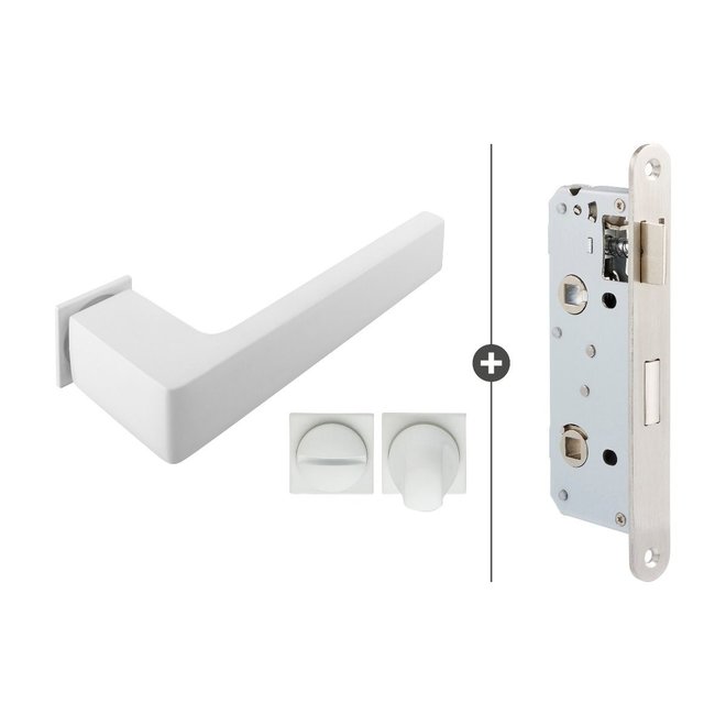 Skantrae Skantrae Slim Serie  hang- en sluitwerkset 852 met toiletslot rechthoekig