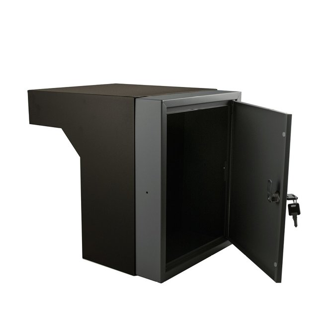 KempiQ Brievenbus inbouwkast Antraciet 40 - 55 cm incl. slot