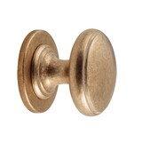 KempiQ Design deurknop Getrommeld Messing model rond model Prato