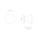 KempiQ Design deurknop Getrommeld Messing model rond model Prato