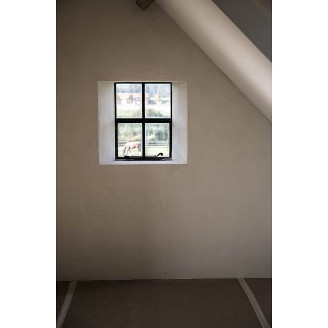 KempiQ Authentiek zwart stalen raam dubbel glas openklapbaar B40xH50 cm