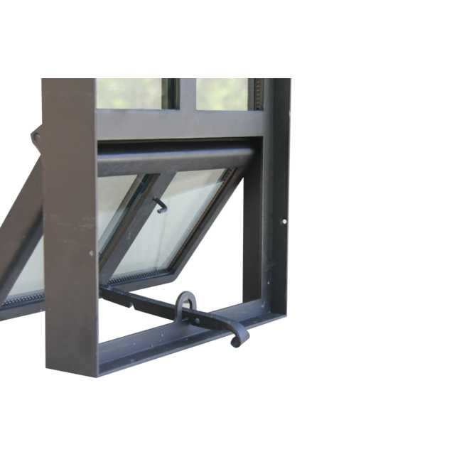 KempiQ Authentiek zwart stalen raam dubbel glas openklapbaar  B50xH60 cm