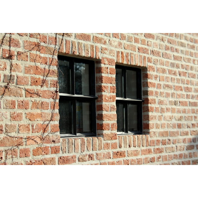 KempiQ Authentiek zwart stalen raam dubbel glas openklapbaar  B50xH60 cm