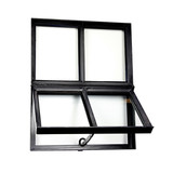 KempiQ Authentiek zwart stalen gevelraam openklapbaar B30xH40 cm