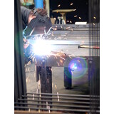 KempiQ Authentiek zwart stalen raam vast model met enkel glas B30xH30 cm