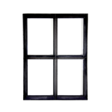 KempiQ Authentiek zwart stalen raam vast model met enkel glas B40xH50 cm