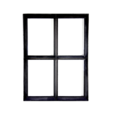 KempiQ Authentiek zwart stalen raam vast model met enkel glas B50xH 60 cm