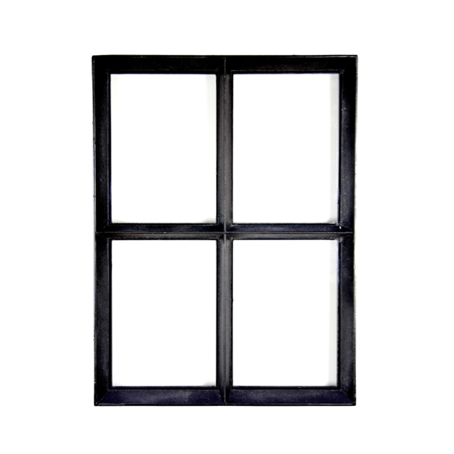 KempiQ Authentiek zwart stalen raam vast model met enkel glas B50xH 60 cm