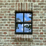 KempiQ Authentiek zwart stalen raam vast model met enkel glas B50xH 60 cm