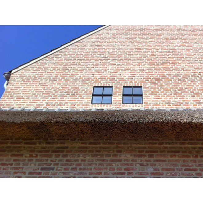 KempiQ Authentiek zwart stalen raam vast model met dubbel glas B30xH30 cm