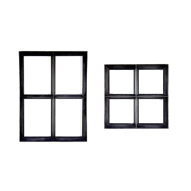 KempiQ Authentiek zwart stalen raam vast model met dubbel glas B30xH40 cm