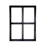 KempiQ Authentiek zwart stalen raam vast model met dubbel glas B30xH40 cm