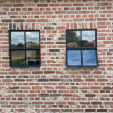 KempiQ Authentiek zwart stalen raam vast model met dubbel glas B30xH40 cm