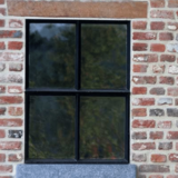 KempiQ Authentiek zwart stalen raam vast model met dubbel glas B30xH40 cm