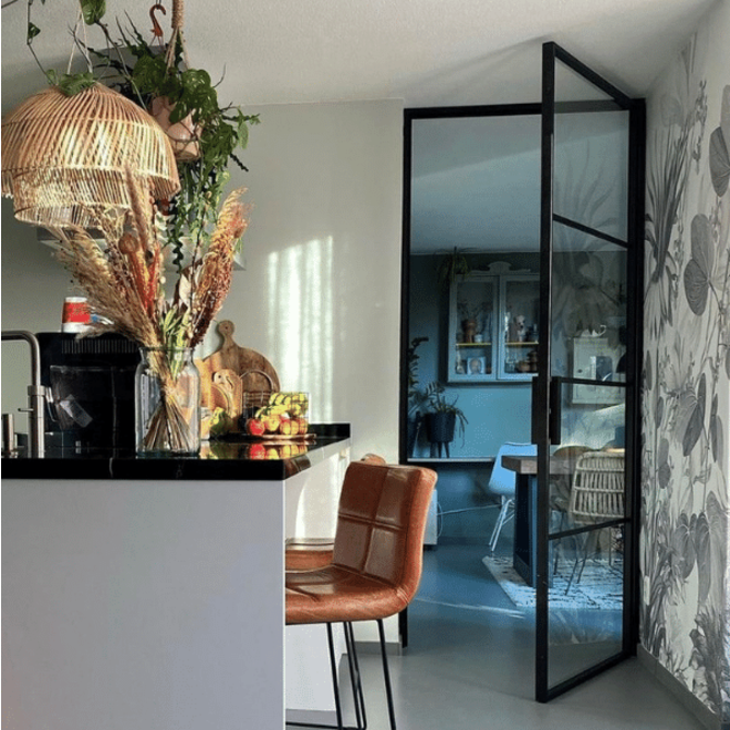 KempiQ Metaal Design stalen binnendeur met scharnieren en incl. roedes