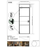 KempiQ Metaal Design stalen scharnierdeur met bovenlicht incl. roedes