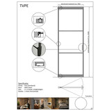 KempiQ Metaal Design stalen binnendeur ''Taats'' model incl. montageset