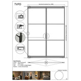 KempiQ Metaal Design stalen pui met Taatsdeur incl. roedes