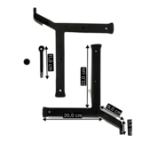 KempiQ Uniek Luikbeslag LINKS zwart metaal voor montage in hardsteen