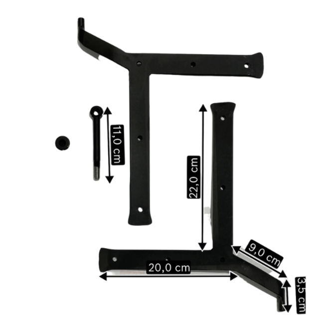 KempiQ Uniek Luikbeslag LINKS zwart metaal voor montage in hardsteen