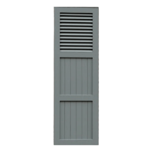 Massief hardhouten Paneel Louvre luiken met v-groeven op maat type Rotem