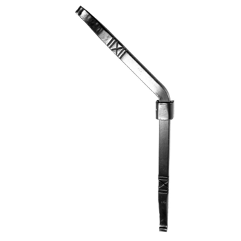 Muuranker zwart smeedijzer 56cm gebogen rechts