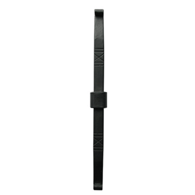 KempiQ Muuranker decoratief smeedijzer zwart 60cm recht met krul