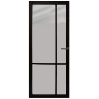 Industriële staallook stompe deur zwart incl. getint glas Industriële staallook stompe deur zwart incl. getint glas
