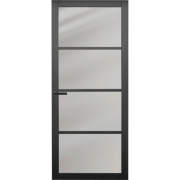 Industriële staallook deur zwart incl. getint glas Industriële staallook deur zwart incl. getint glas