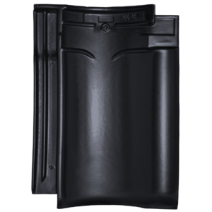 Keramische dakpan VH-V kleur gitzwart glanzend per pallet