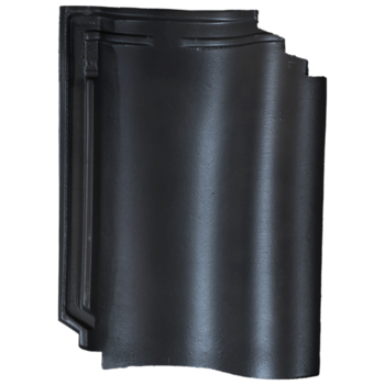 Keramische dakpan type OVH 206 zwart glazura Keramische dakpan type OVH 206 zwart glazura