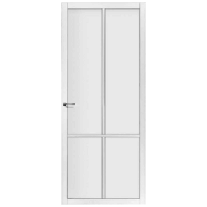 Skantrae binnendeur stomp blank glas SSL 4058 wit gegrond