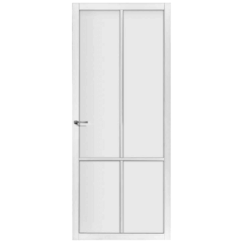 Binnendeur stomp blank glas SSL 4058 wit gegrond Binnendeur stomp blank glas SSL 4058 wit gegrond