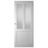 Weekamp Klassiek houten binnendeur WK6552 glas stomp wit gegrond