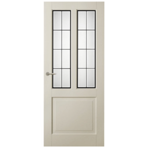 Binnendeur Balance New York stomp glas in lood Torino wit gegrond