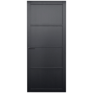 Industriële moderne stompe deur zwart staallook