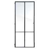 KempiQ Design deur zwart Staal 4-vaks verdeling en glasvenster