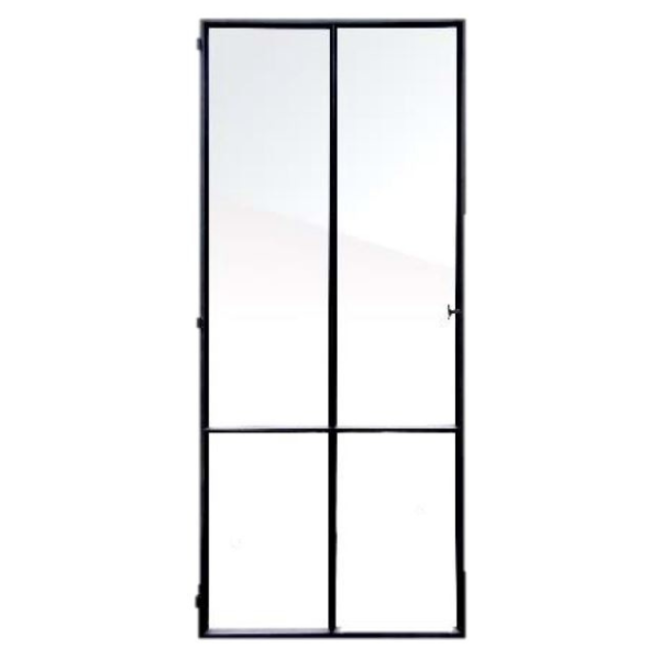 KempiQ Design deur zwart Staal 4-vaks verdeling en glasvenster