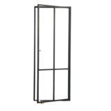KempiQ Design deur zwart Staal 4-vaks verdeling en glasvenster