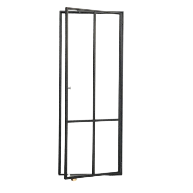 KempiQ Design deur zwart Staal 4-vaks verdeling en glasvenster