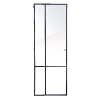 Design deur zwart staal met moderne afwerking Design deur zwart staal met moderne afwerking