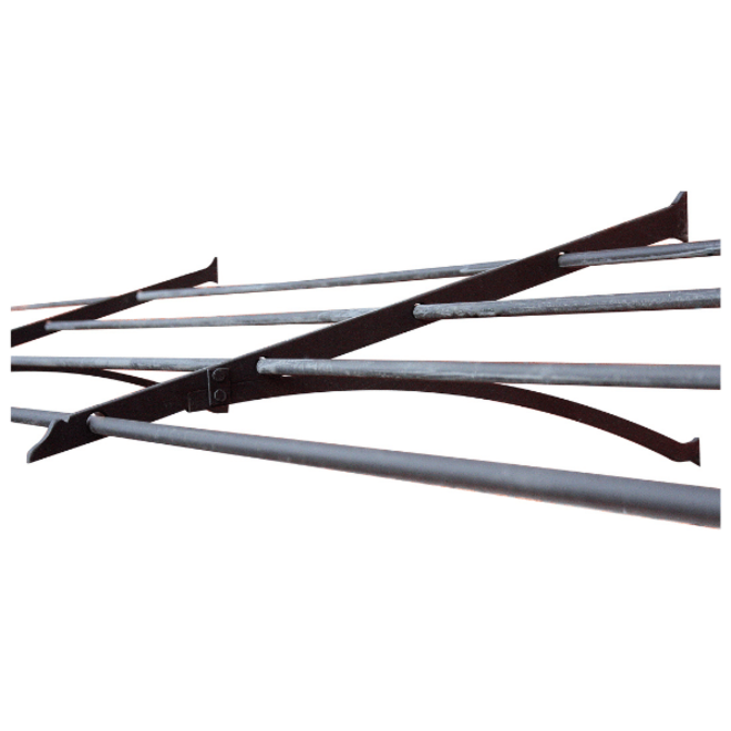 KempiQ Decoratieve klimplantdrager zwart gecoat 2 meter