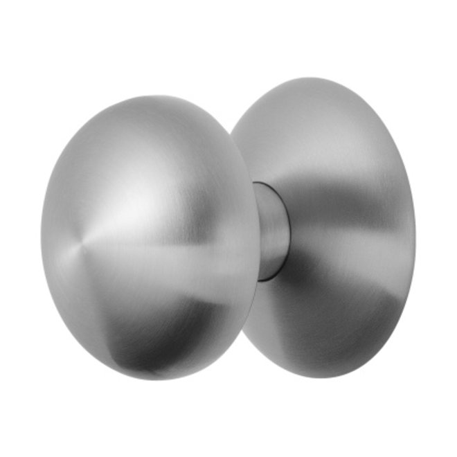 KempiQ Voordeurknop rond model Paddestoel geborsteld RVS 65mm