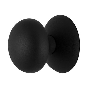 Voordeurknop model Paddestoel zwart 65mm Voordeurknop model Paddestoel zwart 65mm