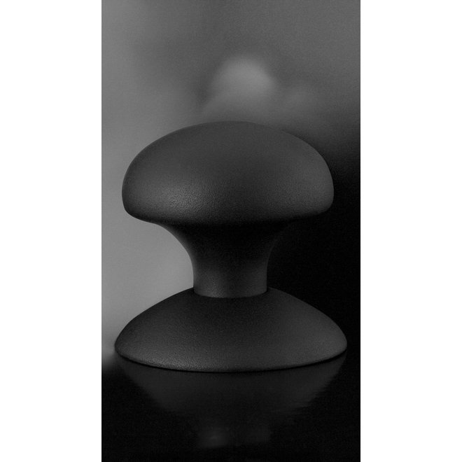 KempiQ Voordeurknop rond model Paddestoel mat zwart 65mm