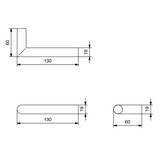 KempiQ Industrieel voordeurbeslag RVS mat zwart L-model haaks 19mm