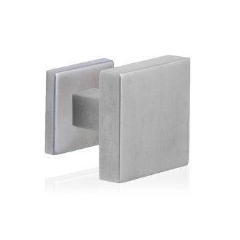 Voordeurknop vierkant model RVS 70x70mm Voordeurknop vierkant model RVS 70x70mm