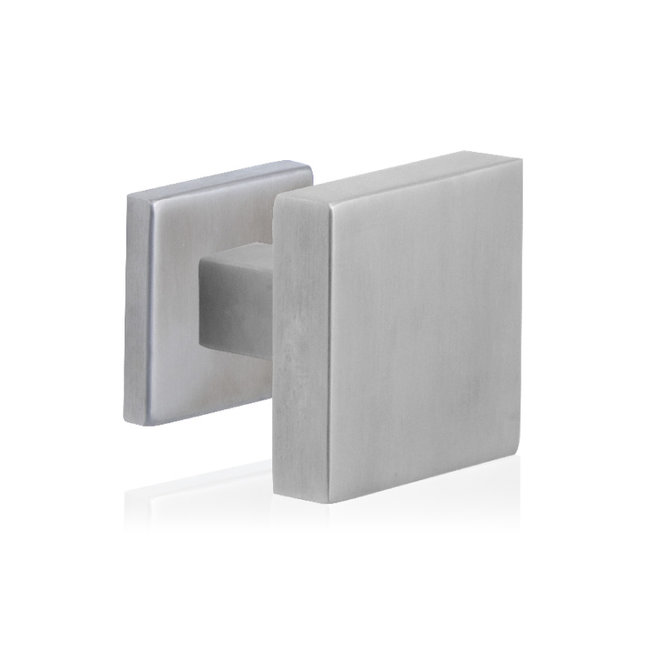 KempiQ Voordeurknop vierkant model geborsteld RVS 70x70mm