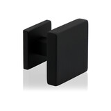 KempiQ Voordeurknop vierkant model mat zwart gecoat 70x70mm