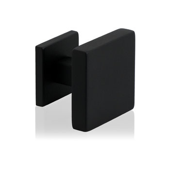 Voordeurknop vierkant model zwart 70x70mm Voordeurknop vierkant model zwart 70x70mm